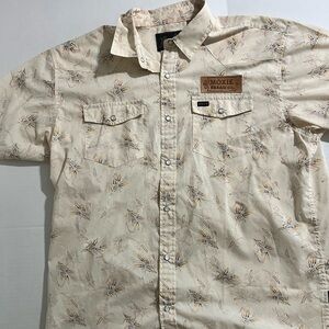 Howler Brothers Tan Patterned Button Down Shirt